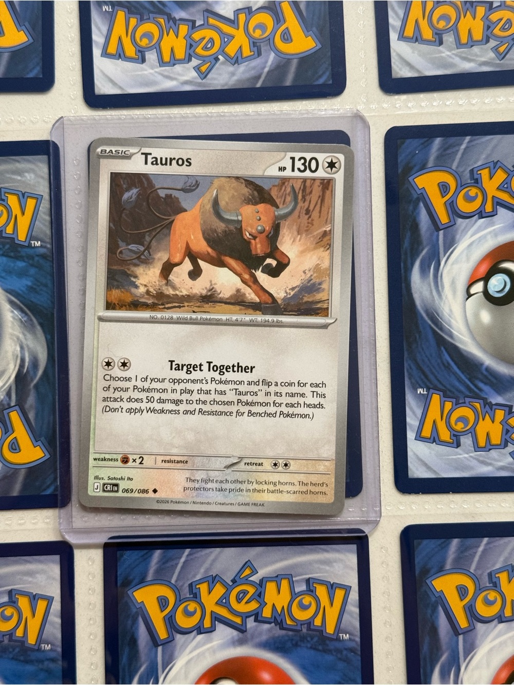 Pokemon Tauros TRADING CARD